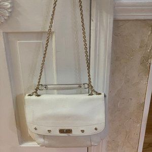 Authentic MCM Cream Leather Handbag w/Dust Bag
